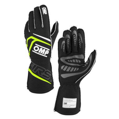 Gants OMP FIRST FIA 8856 2018 Noir Jaune