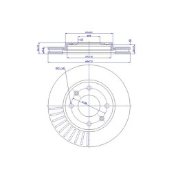 Disques de frein Groupe N pour CITROEN ou PEUGEOT 247,5 x 20,4 mm avant
