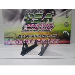 Paire d'Équerres Fixation Baquet Standard Acier 3mm - 410x160mm