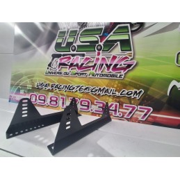 Paire d'Équerres Fixation Baquet Standard Acier 3mm - 410x160mm