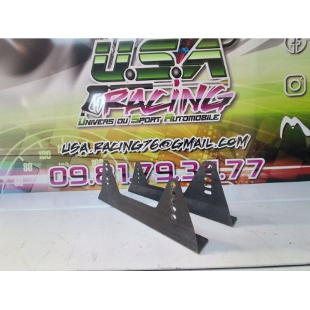 Paire d'Équerres Baquet Standard Acier 3mm - Finition Brute - 410x160m