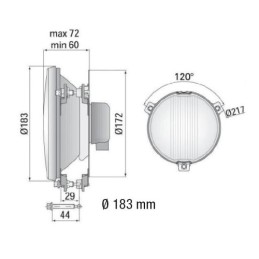 Antibrouillard WESEM Halogène H3 Ø 183 mm | USA Racing