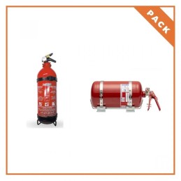 Pack Extincteur automatique mécanique + Extincteur manuel